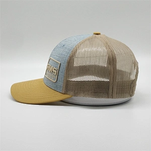 Custom High Quality 3D Embroidery Cotton 6 Panel Pre-curved mesh Trucker Hats