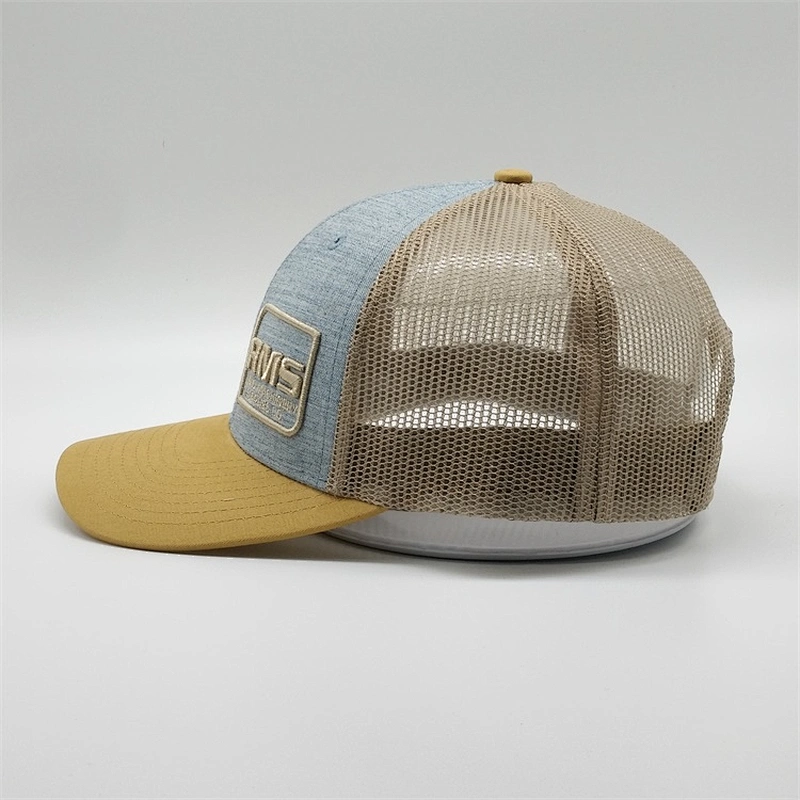 Custom High Quality 3D Embroidery Cotton 6 Panel Pre-curved mesh Trucker Hats