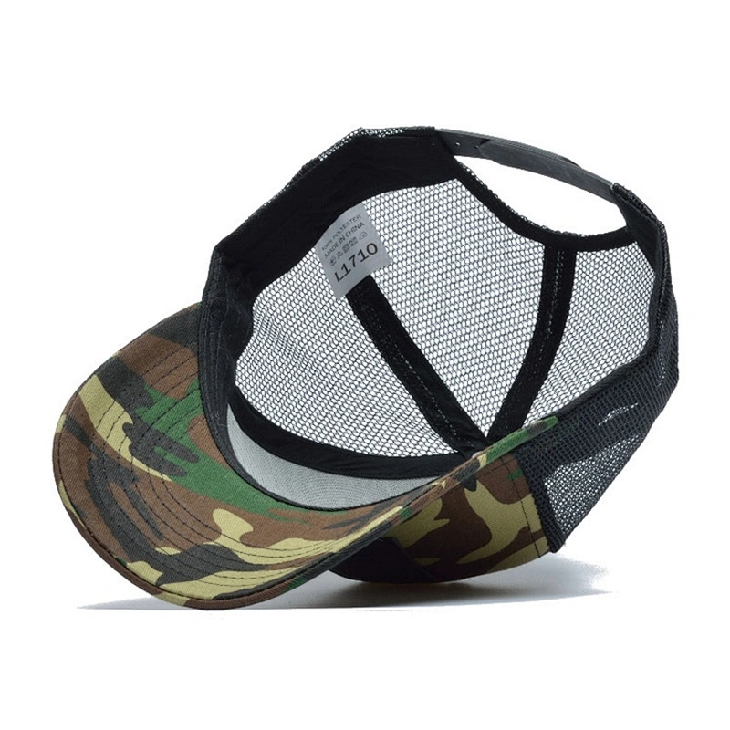 China best Men Camouflage Snapback USA Flag Baseball Multi Camo Trucker Curve Bill Dad Hats With PVC Patch