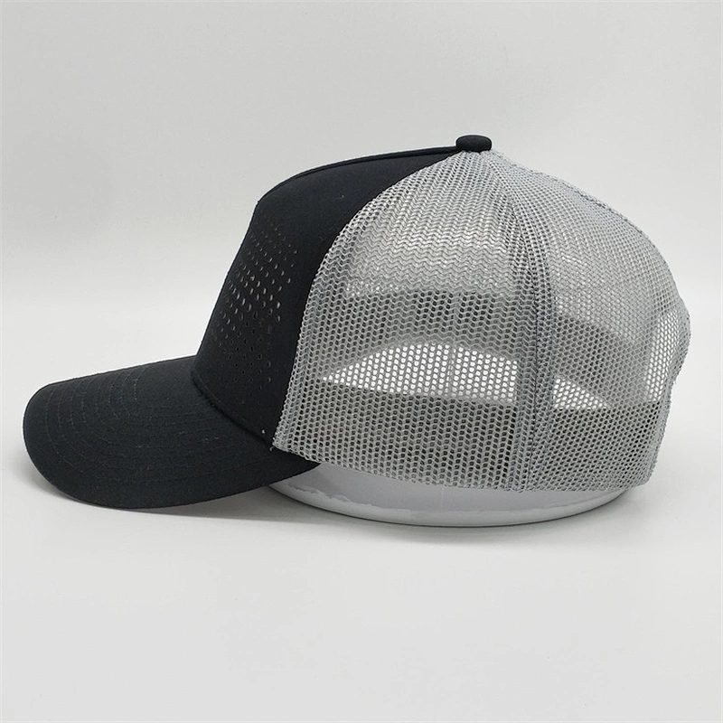High Quality Blank Trucker Hats,Laser Drilling Hole Trucker Hats,Customized Gray Black Trucker Caps