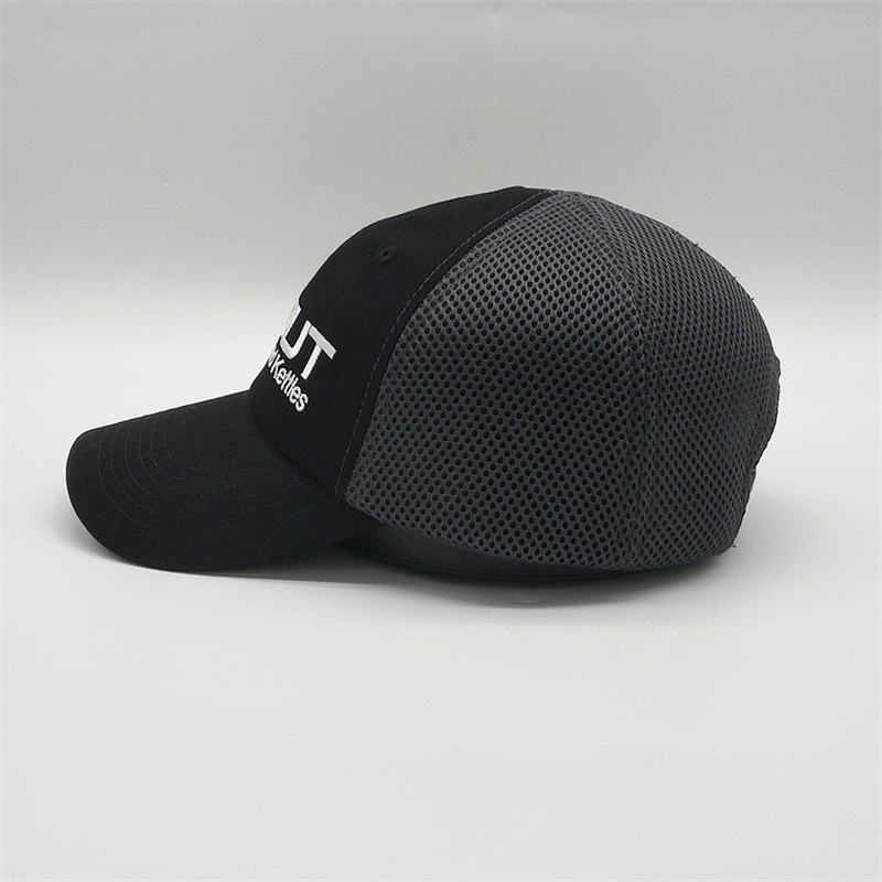 Custom Logo Mesh Trucker Hat,Adjustable Mesh Black Trucker Cap,Grey Embroidery Logo Tactical Cap