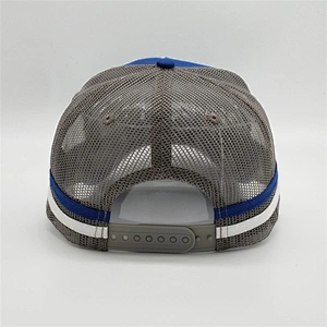 Oem Custom Man 5 Panel Embroidered Trucker Snapback Cap Hat With Stripe