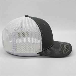 2019 OEM Dray Grey Truck Hat,3D Logo Embroidery Material Trucker Hat,Custom Mens Flex Fitted Trucker Caps