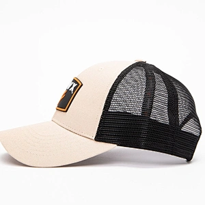 China Factory 6 Panel Trucker Hat Multi Color,Leather Patch Trucker Hat Custom,Trucker Caps Black Blank Mesh Design Back Materia