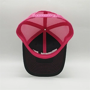 Customize Plain Embroidered Pink Trucker Hats,Wholesale One Size Fits All Cap,Personalized Promotion Hip Hop Mesh Trucker Caps