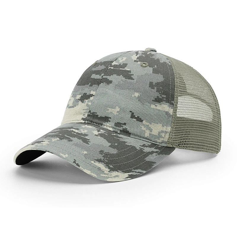 Wholesale Custom 6 Panel Mesh Camo Trucker Cap