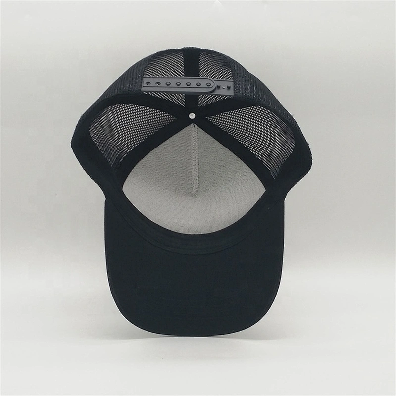 Custom 5 Panel Screen Printed Flat Brim Trucker Hat,White Trucker Cap Black Mesh,Personalized Trucker Caps
