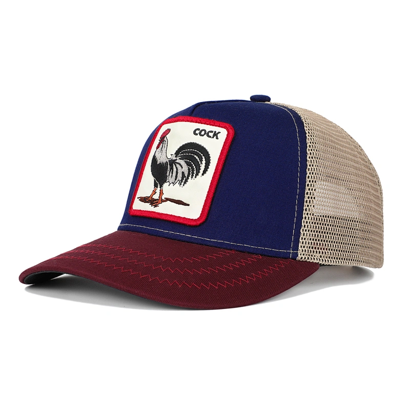 Wholesale Custom Animal Hat Embroidery Patch Trucker Cap