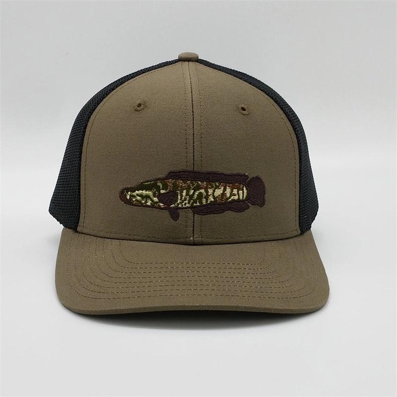 China Wholesale Curve Brim Yupoong Trucker Caps Olive Green Trucker Hats With Embroider Logo