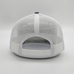 Street Fashion Customised 6 Panel Baseball Caps Woven Patch 112 Raised Embroidery Trucker Hat With Logo