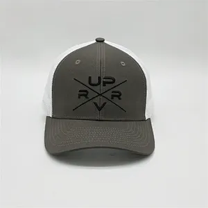Panel Blank Structured Adult Sports Caps Hats White Mesh Back Trucker Cap With Custom Logo