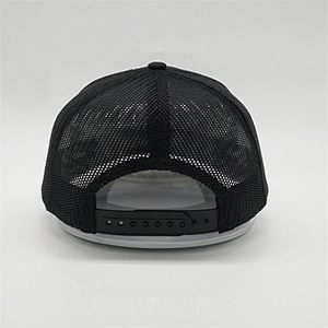 Cheap Customised Embroidered Logo Black Trucker Caps,6 Panel Flat Bill Running Trucker Hats,Ladies Men'S Sun Summer Trucker Hats