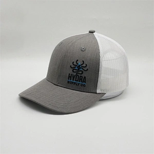 Custom Wholesale Sport Hip-Hop Snap Back Hat Baseball Curved Bill Half Mesh Trucker Caps With Embroidery