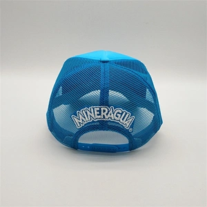 Wholesale Custom Made Types Snap Back Flat Brim Printing Half Mesh Trucker Hats Cap For Man