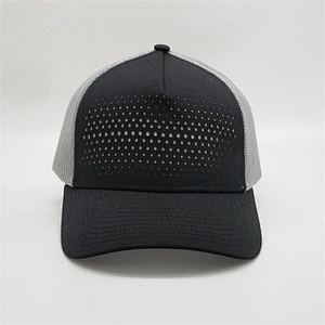 High Quality Blank Trucker Hats,Laser Drilling Hole Trucker Hats,Customized Gray Black Trucker Caps