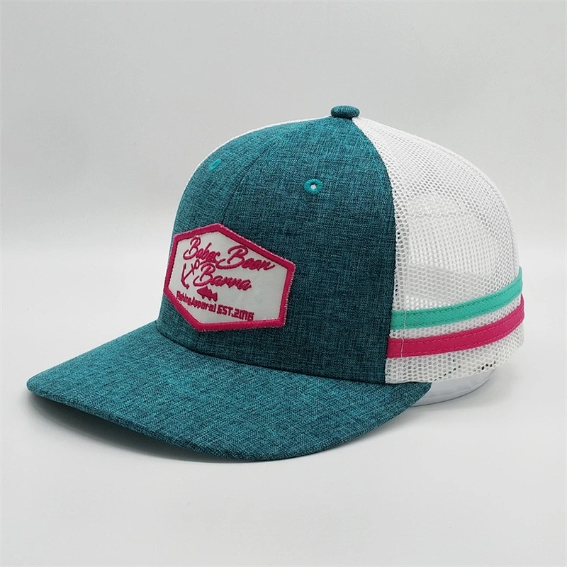 High Quality Women Fashion Custom Patch Baseball Caps,6 Panel Mesh Snap Back Hat,Embroidery 112 Trucker Hat