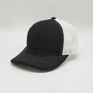Top Quality Men Women Plain Pure Black Trucker Hats,Custom Cotton Twill Truck Caps,6 Panel Adjust Strap Back Hats
