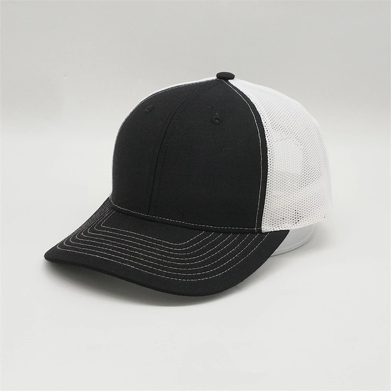 Top Quality Men Women Plain Pure Black Trucker Hats,Custom Cotton Twill Truck Caps,6 Panel Adjust Strap Back Hats
