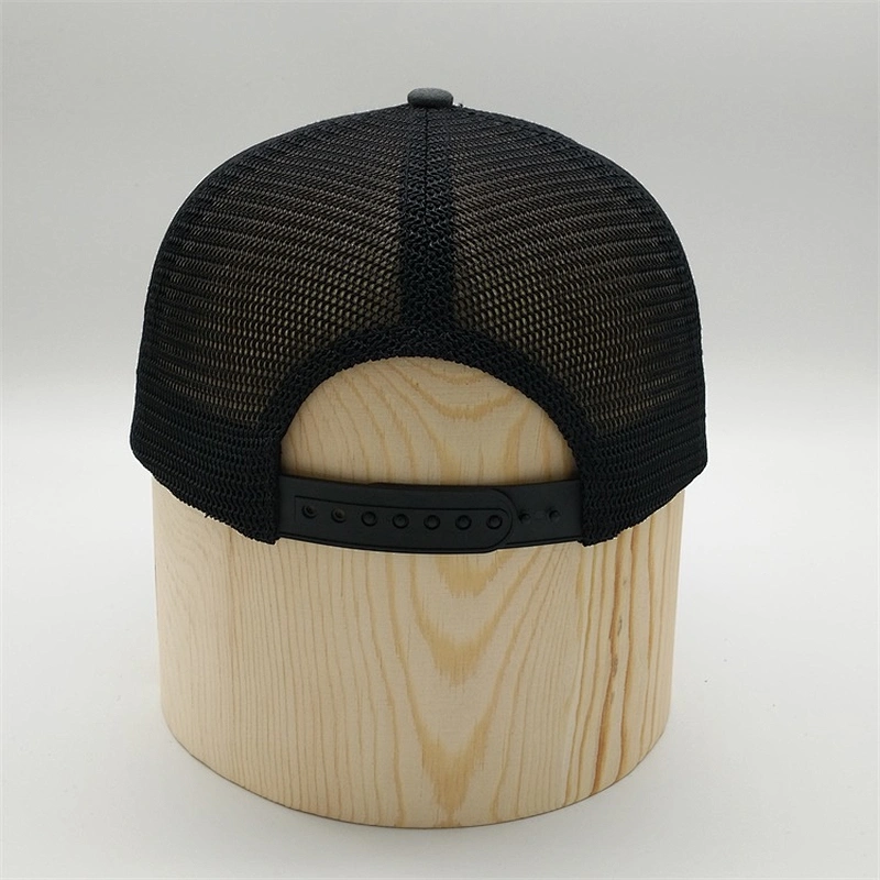 Custom 6 Panel Pigment Washed Fabric Embroidery Patch Mesh Trucker Cap