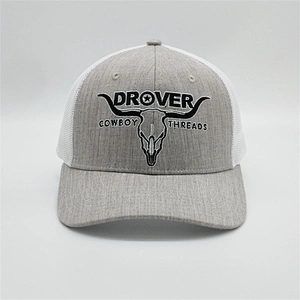 Top Quality Low Price Trucker Caps,Customized Your Own PVC White Mesh Caps,Heather Gray Embroidery Trucker Hats