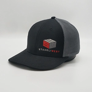 2019 Wholesale New Custom Embroidered Trucker Hat,6 Panel Sports Cap,Black Mesh Baseball Hats