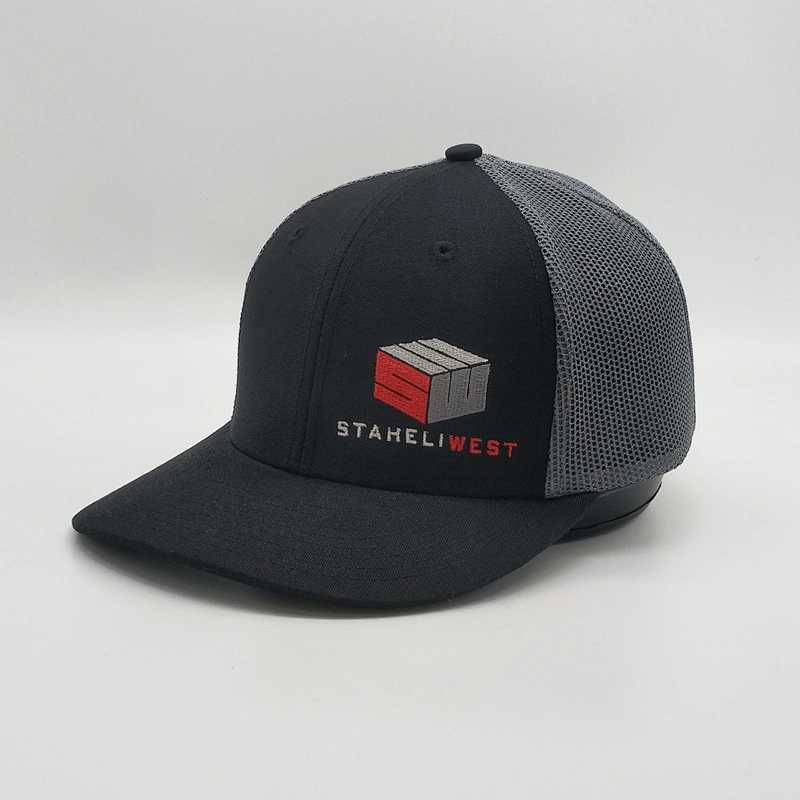 2019 Wholesale New Custom Embroidered Trucker Hat,6 Panel Sports Cap,Black Mesh Baseball Hats