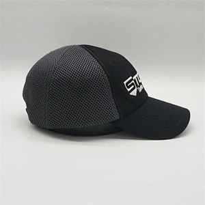 Custom Logo Mesh Trucker Hat,Adjustable Mesh Black Trucker Cap,Grey Embroidery Logo Tactical Cap