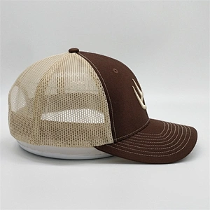 Wholesale Custom Logo Cotton Twill Snapback Hat Puff Embroidery Yupoong Trucker Cap With Logo