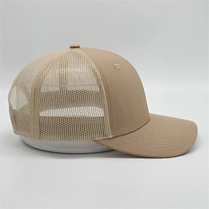 Customized Branded Trucker Caps,Plain Simple Truck Mesh Hats,Khaki Colour Trucker Hats