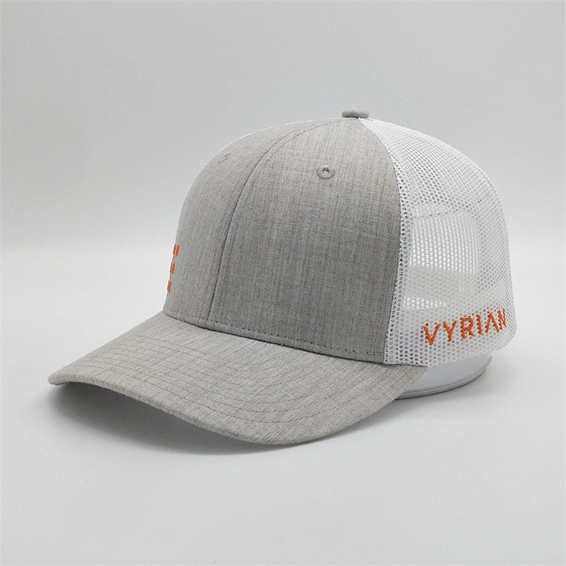 Personalized  Embroidery 6 Panel Two Tone Fitted Hat Custom Logo Baseball Mesh Trucker Sports Caps