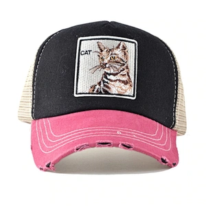 Wholesale distressed 100%cotton 5 panel blank animal hats mesh Unisex fashion trucker caps