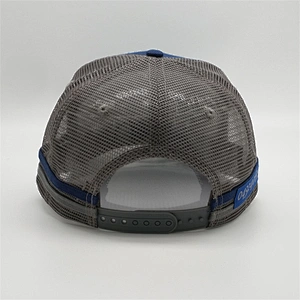 Newest 5 Panel Customised 80% Acrylic 20% Wool Blue Snapback Trucker Hats Caps With Embroidery