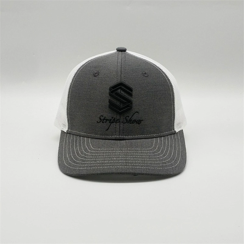 Customised Unisex White Mesh 3d Embroidery Curved Bill Embroidered Character Snapback Trucker Caps With Embroider
