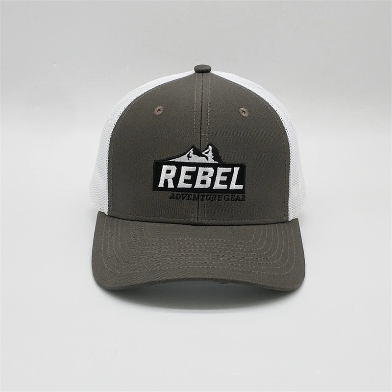 Popular Custom Embroidery Snapback Cap,Embroidery Logo Own Mesh Baseball Trrucker Cap,Half Mesh White Trucker Hat