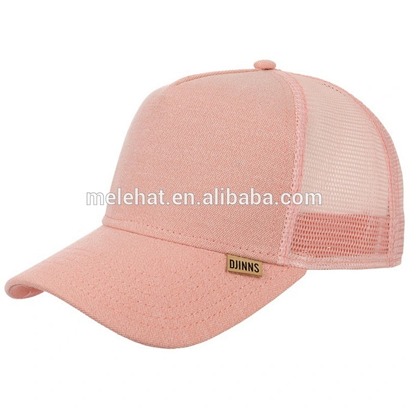 Wholesale Custom Meidiney 5 Panel Blank Curved Brim Mesh Truker Cap Hats