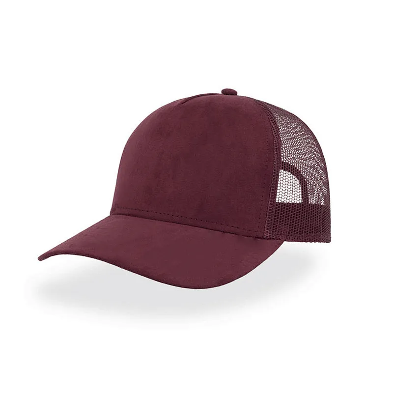 China Supplier Custom 6 Panel  Blank Suede Trucker Cap, Colorful Fashion Mesh Trucker Cap , Plain Adjustable Trucker Hat