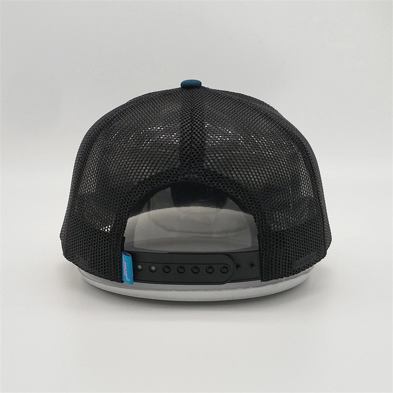 Wholesale Custom Black Mesh Trucker Hat,6 Panel Blue Cheap Baseball Hats,3D Animal Embroidery Patch Caps