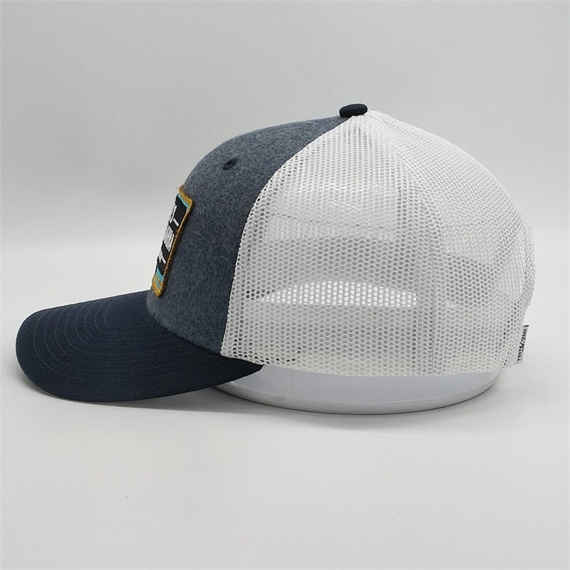 6 Panel Custom Gold Embroidery Patch Curve Bill Snapback Cap Low Profile Baseball Mesh Trucker Hats For Small Head