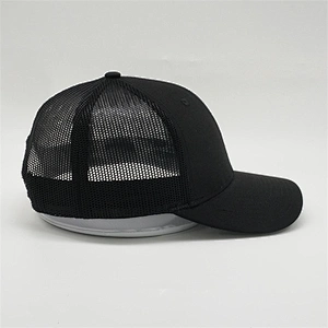 Cheap Customised Embroidered Logo Black Trucker Caps,6 Panel Flat Bill Running Trucker Hats,Ladies Men'S Sun Summer Trucker Hats