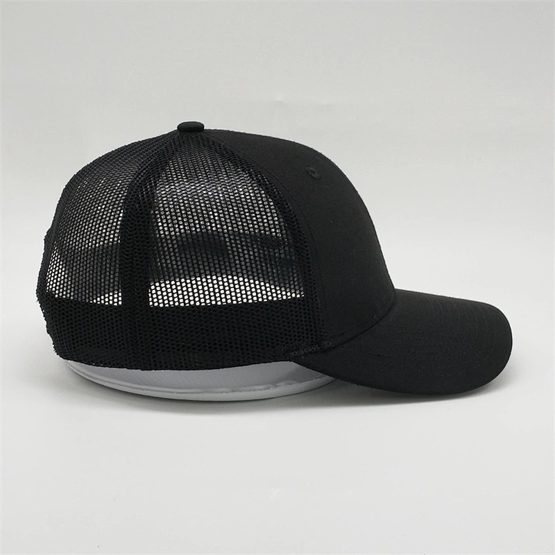 Cheap Customised Embroidered Logo Black Trucker Caps,6 Panel Flat Bill Running Trucker Hats,Ladies Men'S Sun Summer Trucker Hats