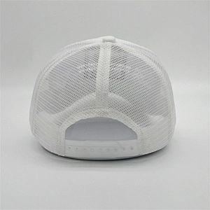 White Mesh Trucker Hat,Custom Cock  Embroidery Patch Logo Animal Trucker Hat,New 5panel Plastic Buckle Sports Trucker Caps