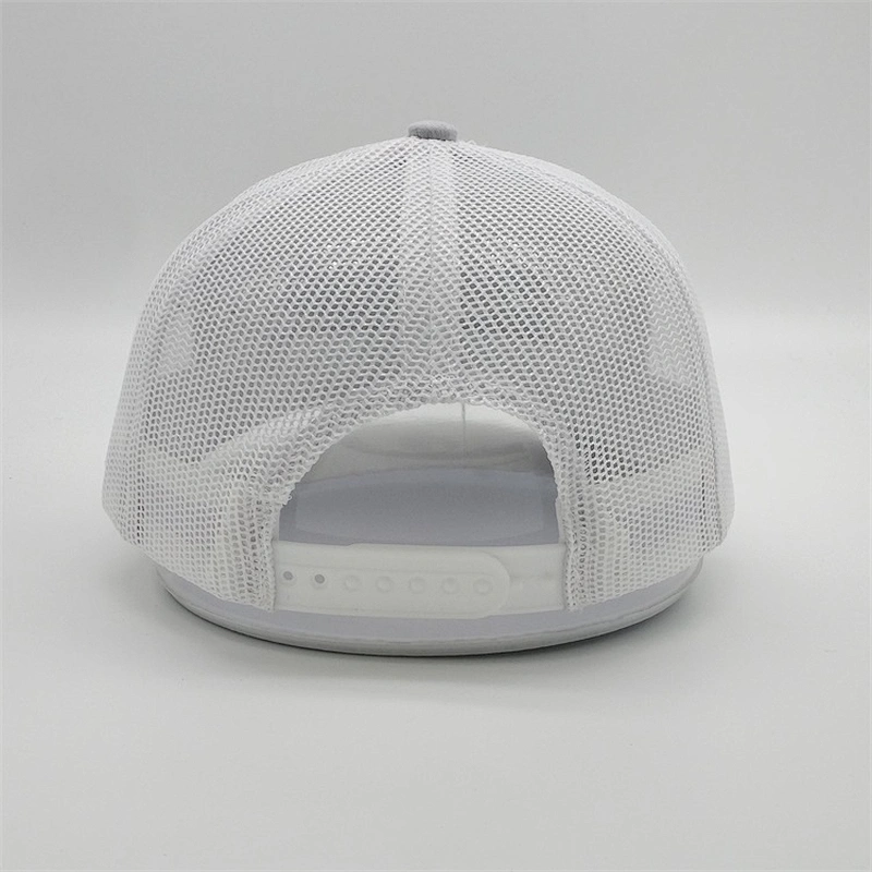 Hats Wholesale Designer Trucker Hats,Slight Gray White Embroidered Truck Hats, Customized Real Leather Trucker Caps