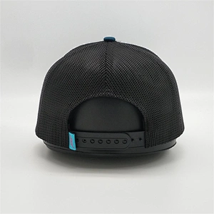 2019 Cheap Custom Cotton Embroidery Animal Logo Trucker Caps,6 Panel Navy Blue Baseball Hats,Black Mesh Trucker Hat