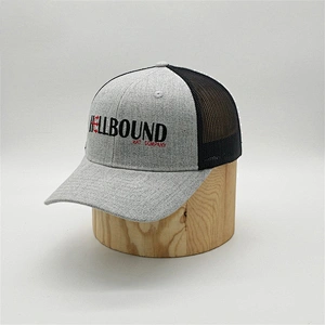 Custom Made 6 Panel Structured Embroidery Logo Half Mesh Snapback Trucker Hats Cap