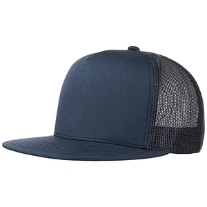 Guangzhou Factory Custom Meidiney Flat Billed Plain Blank Mesh Trucker Snapback Cap