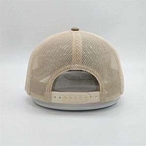 Factory Price Beige Trucker Hats,Custom Your Own Brands Truck Caps, Cotton Fabric Patch Embroidery Trucker Caps