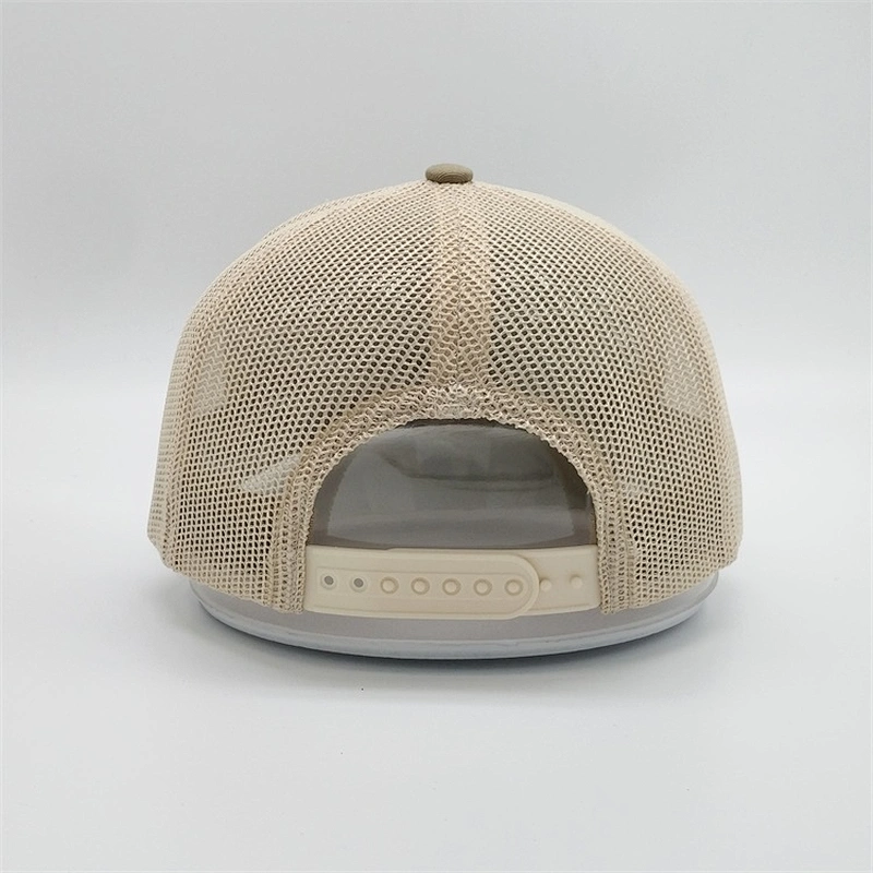 Factory Price Beige Trucker Hats,Custom Your Own Brands Truck Caps, Cotton Fabric Patch Embroidery Trucker Caps