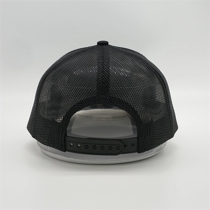 2019 Wholesale New Customized High Quality Black 3D Embroidery Logo Trucker Mesh Hat Cap