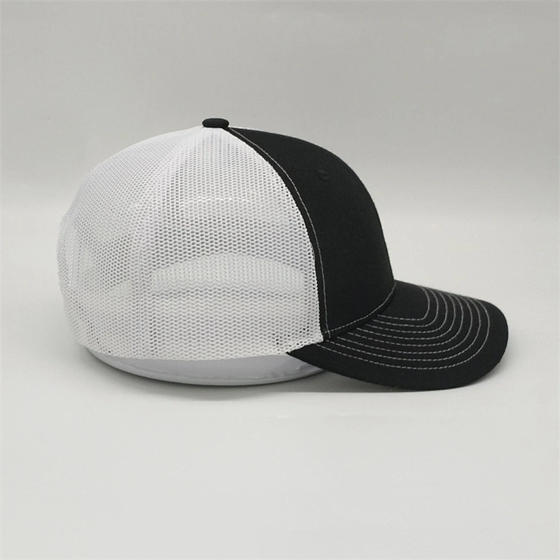 Top Quality Men Women Plain Pure Black Trucker Hats,Custom Cotton Twill Truck Caps,6 Panel Adjust Strap Back Hats