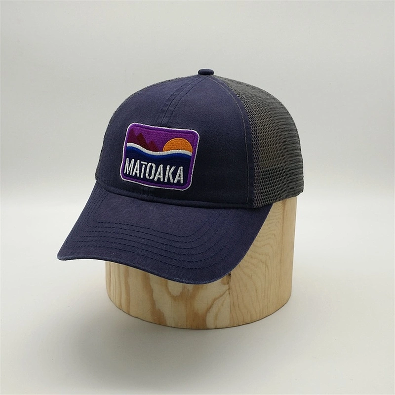 6 Panel Embroidery Patch Trucker Cap,High Quality Trucker Hats Custom,Design Your Own Mesh Trucker Cap